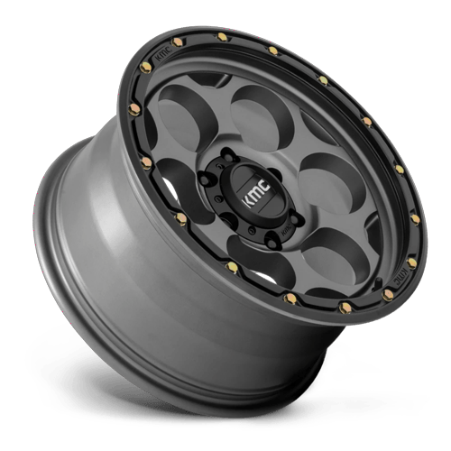 KMC Km541 Dirty Harry 17X9 5X127 -12MM Satin Gray W/ Black Lip