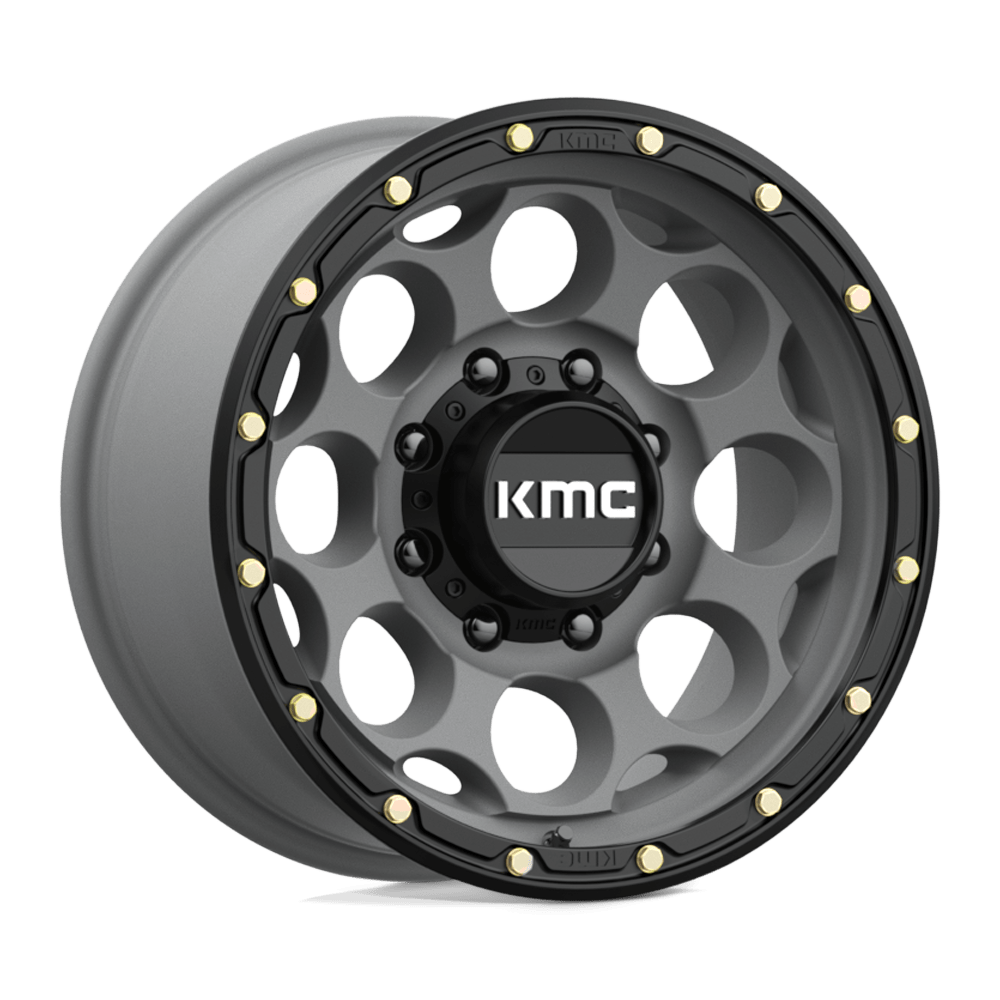 KMC Km541 Dirty Harry 17X8.5 8X165.1 +0MM Satin Gray W/ Black Lip
