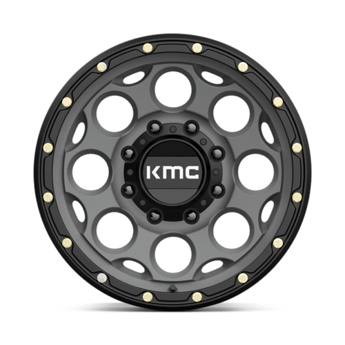 KMC Km541 Dirty Harry 17X8.5 8X170 +0MM Satin Gray W/ Black Lip