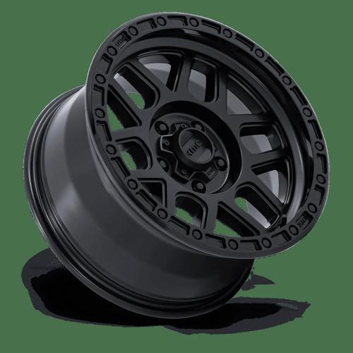 KMC Km544 Mesa 17X8.5 5X127 +0MM Satin Black W/ Gloss Black Lip