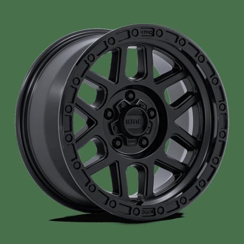 KMC Km544 Mesa 17X9 5X127 -12MM Satin Black W/ Gloss Black Lip