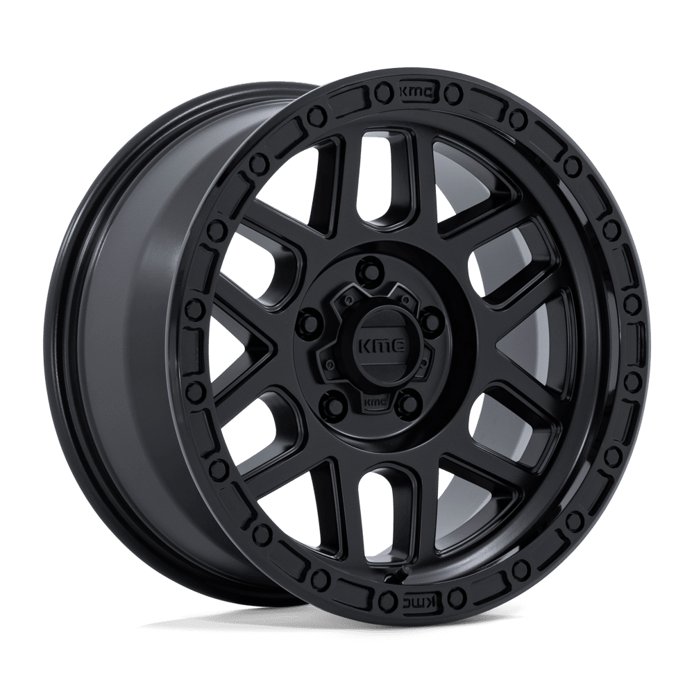 KMC Km544 Mesa 17X9 5X127 +18MM Satin Black W/ Gloss Black Lip
