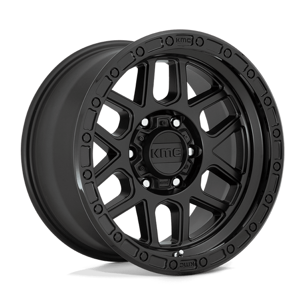 KMC Km544 Mesa 20X9 8X180 +18MM Satin Black W/ Gloss Black Lip