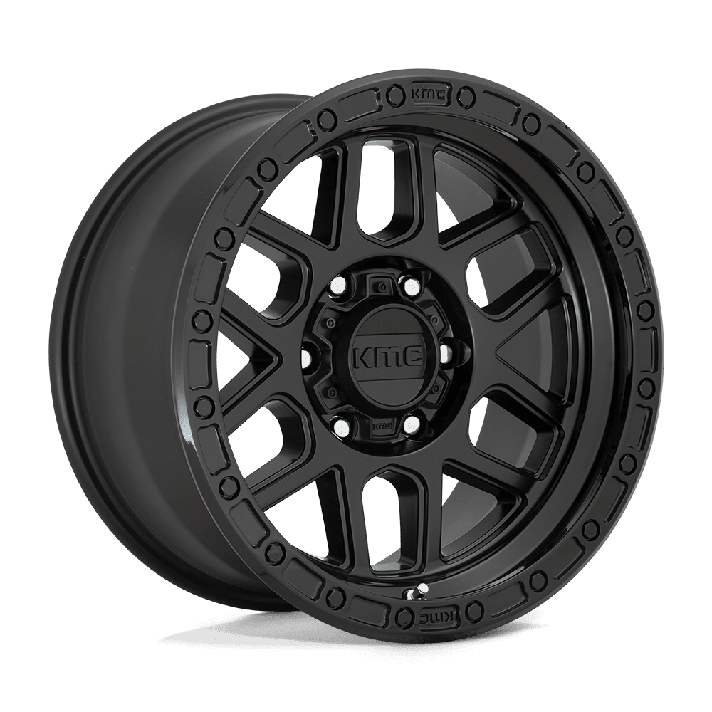 KMC Km544 Mesa 20X9 8X165.1 +18MM Satin Black W/ Gloss Black Lip