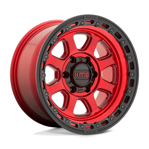 KMC Km548 Chase 20X9 5X127 +18MM Candy Red W/ Black Lip