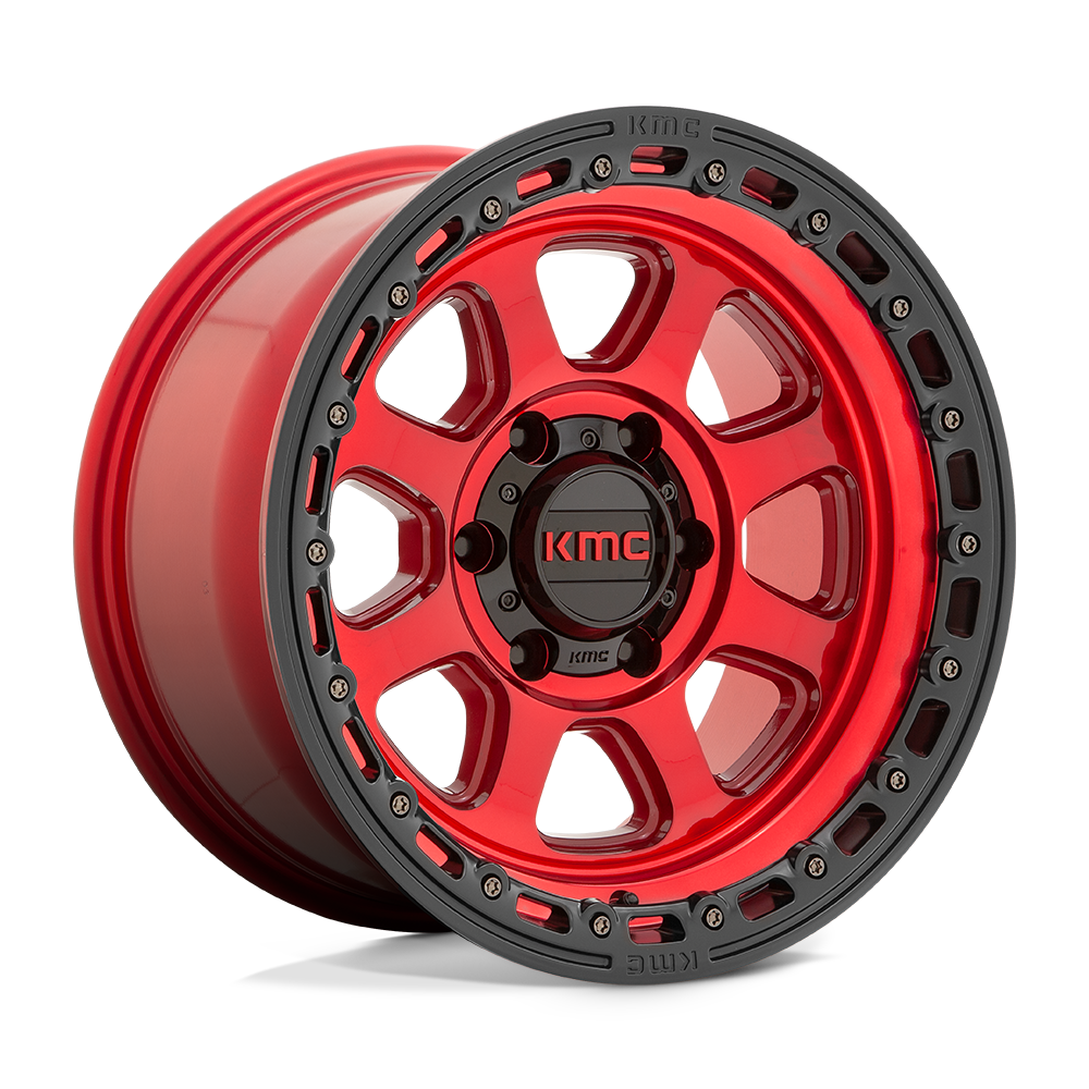 KMC Km548 Chase 17X9 5X127 +0MM Candy Red W/ Black Lip