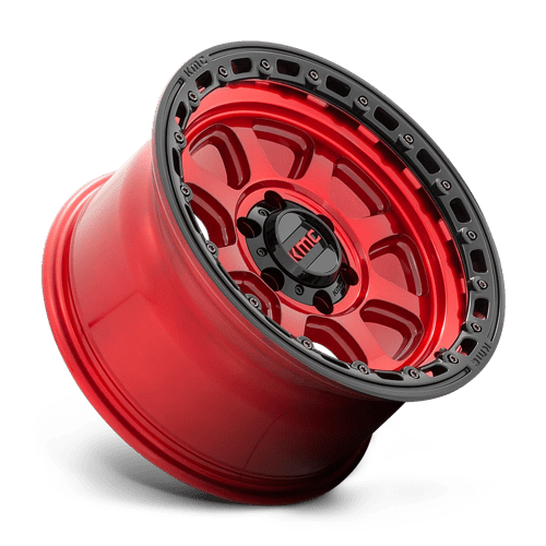 KMC Km548 Chase 20X9 5X127 +18MM Candy Red W/ Black Lip