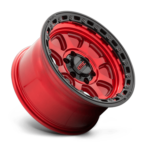 KMC Km548 Chase 17X9 5X127 -12MM Candy Red W/ Black Lip