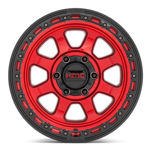 KMC Km548 Chase 17X9 5X127 +0MM Candy Red W/ Black Lip
