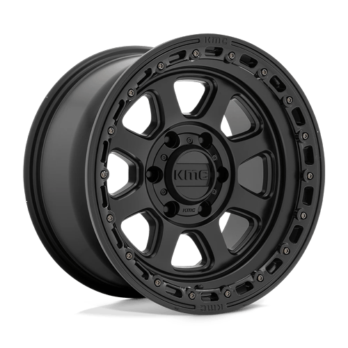 KMC Km548 Chase 20X9 5X127 +0MM Satin Black W/ Gloss Black Lip