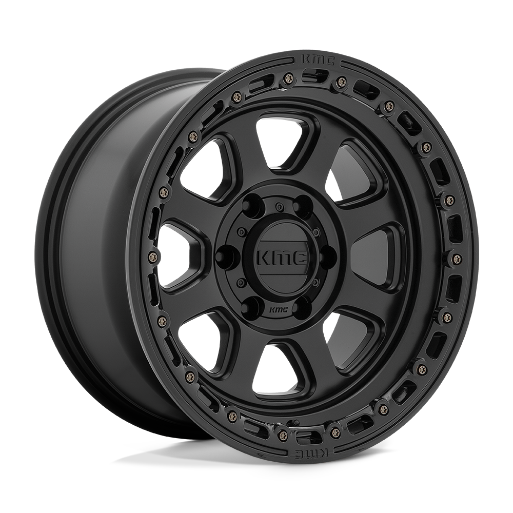 KMC Km548 Chase 17X9 6X135 +0MM Satin Black W/ Gloss Black Lip