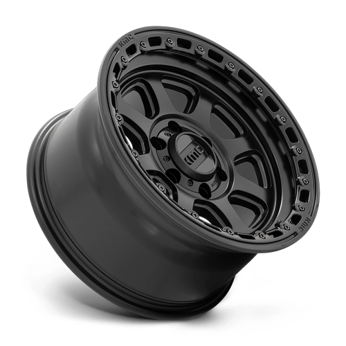 KMC Km548 Chase 20X9 5X139.7 +0MM Satin Black W/ Gloss Black Lip