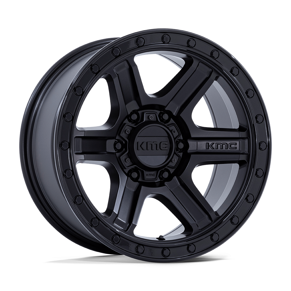 KMC Km551 Outrun 18X9 5X127 +18MM Matte Black W/ Gloss Black Lip
