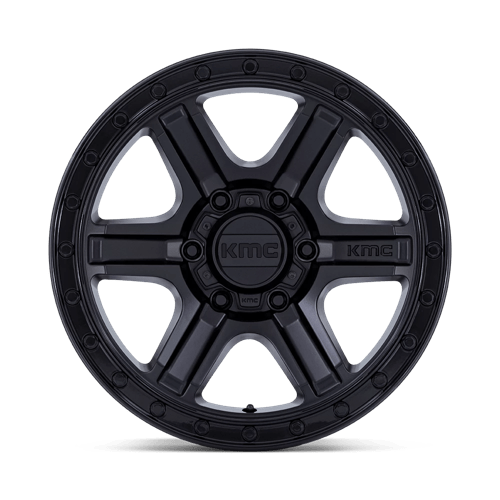 KMC Km551 Outrun 17X8.5 5X127 -10MM Matte Black W/ Gloss Black Lip