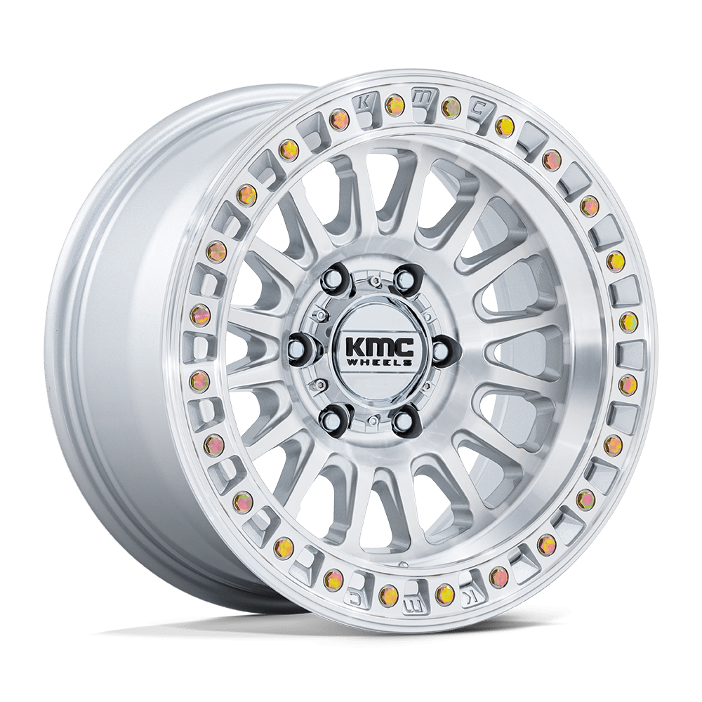 KMC Km552 Ims 18X9 6X135 +18MM Gloss Silver W/ Machined Face