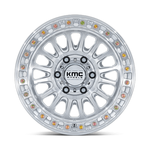 KMC Km552 Ims 17X8.5 5X127 -10MM Gloss Silver W/ Machined Face