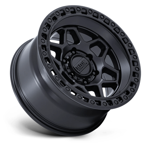 KMC Km553 Torx 17X9 5X127 -12MM Matte Black W/ Gloss Black Lip