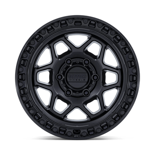 KMC Km553 Torx 17X8.5 6X139.7 +25MM Matte Black W/ Gloss Black Lip