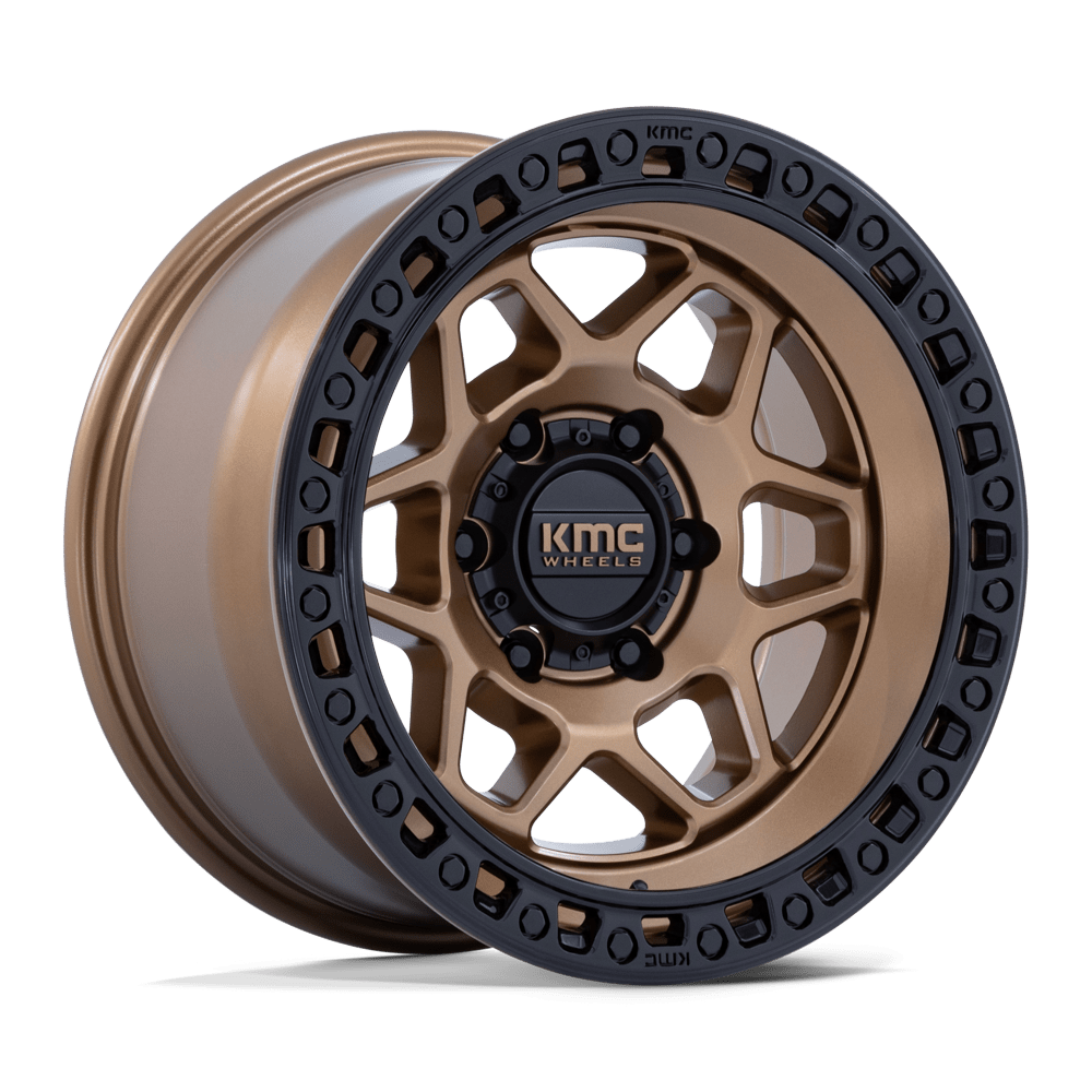 KMC Km553 Torx 17X8.5 6X139.7 +25MM Matte Bronze W Gloss Black Lip