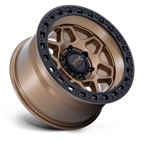KMC Km553 Torx 17X8.5 6X139.7 +0MM Matte Bronze W Gloss Black Lip