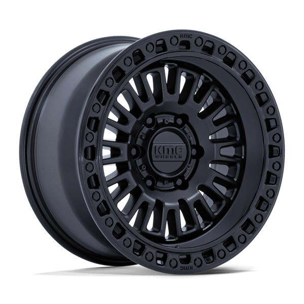 KMC Km554 Aztec 17X8.5 6X135 +0MM Matte Black W/ Gloss Black Lip