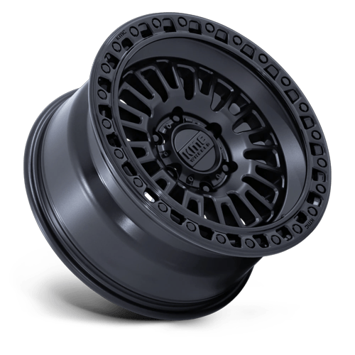 KMC Km554 Aztec 17X8.5 6X114.3 +0MM Matte Black W/ Gloss Black Lip
