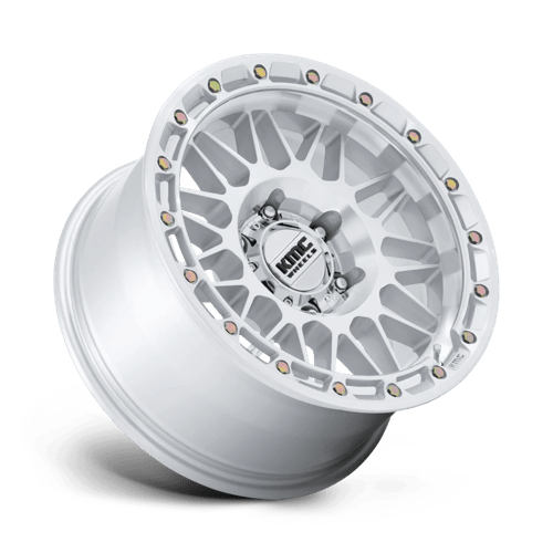 KMC Km555 Attack 17X8.5 6X135 +25MM Gloss Silver W/ Machined Face
