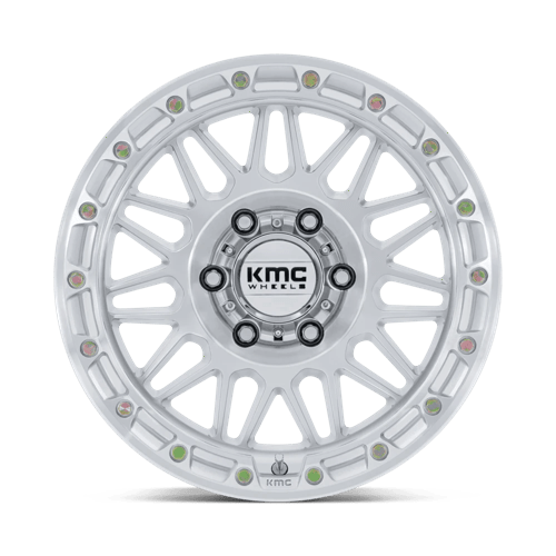KMC Km555 Attack 17X8.5 6X135 +25MM Gloss Silver W/ Machined Face