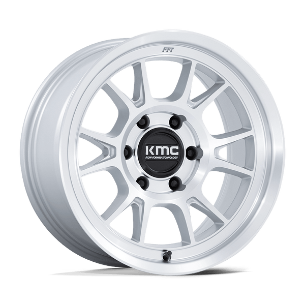 KMC Km729 Range 17X8.5 5X127 -10MM Gloss Silver W/ Machined Face