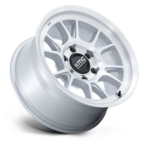 KMC Km729 Range 17X8.5 5X127 -10MM Gloss Silver W/ Machined Face