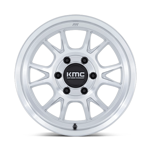 KMC Km729 Range 17X8.5 5X127 +0MM Gloss Silver W/ Machined Face