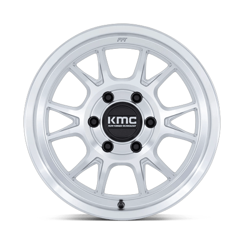 KMC Km729 Range 17X8.5 6X120 +0MM Gloss Silver W/ Machined Face