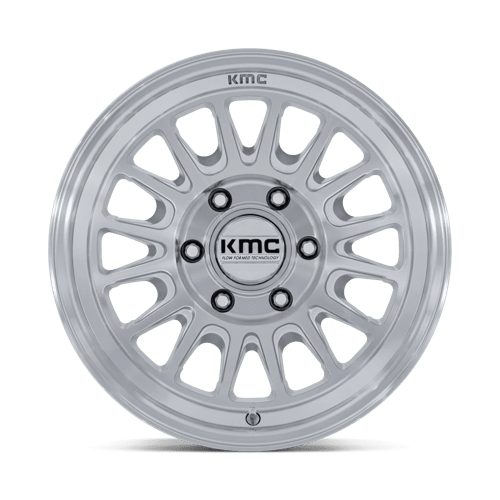 KMC Km733 Impact Fft 17X8.5 6X135 +0MM Gloss Silver W/ Machined Face