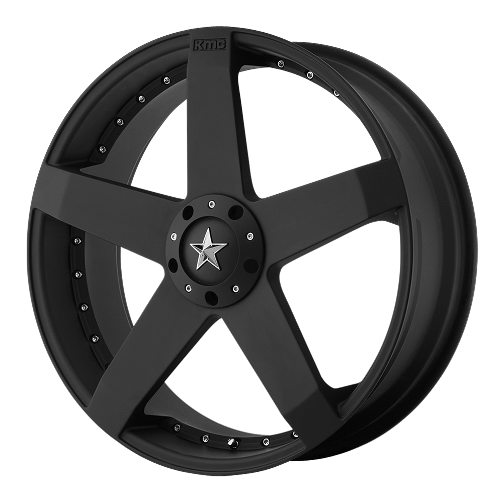 KMC Km775 Rockstar Car 17X7.5 BLANK +42MM Matte Black
