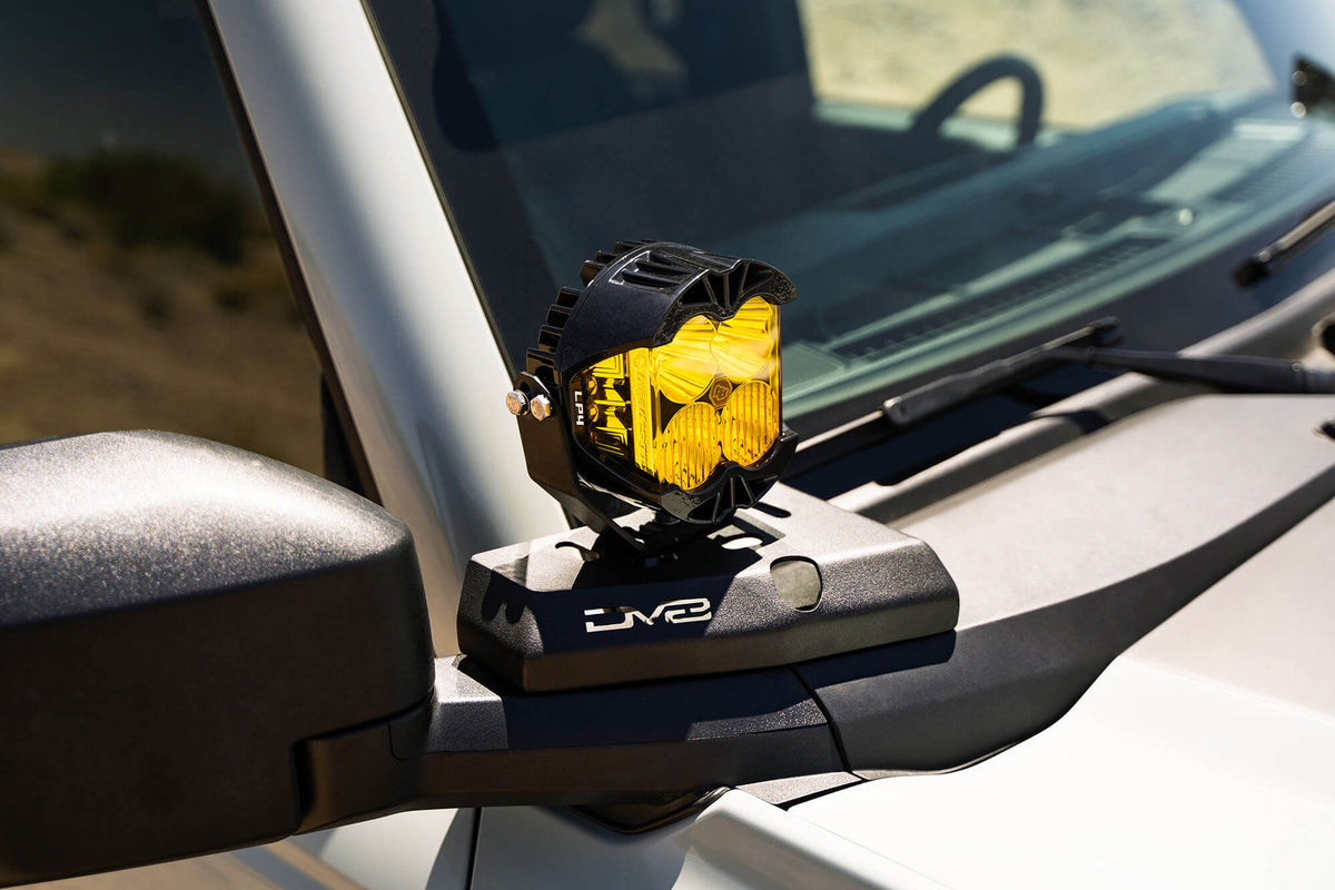 DV8 Offroad - 2021-22 Ford Bronco A-Pillar Pod Light Mounts? - LBBR-02