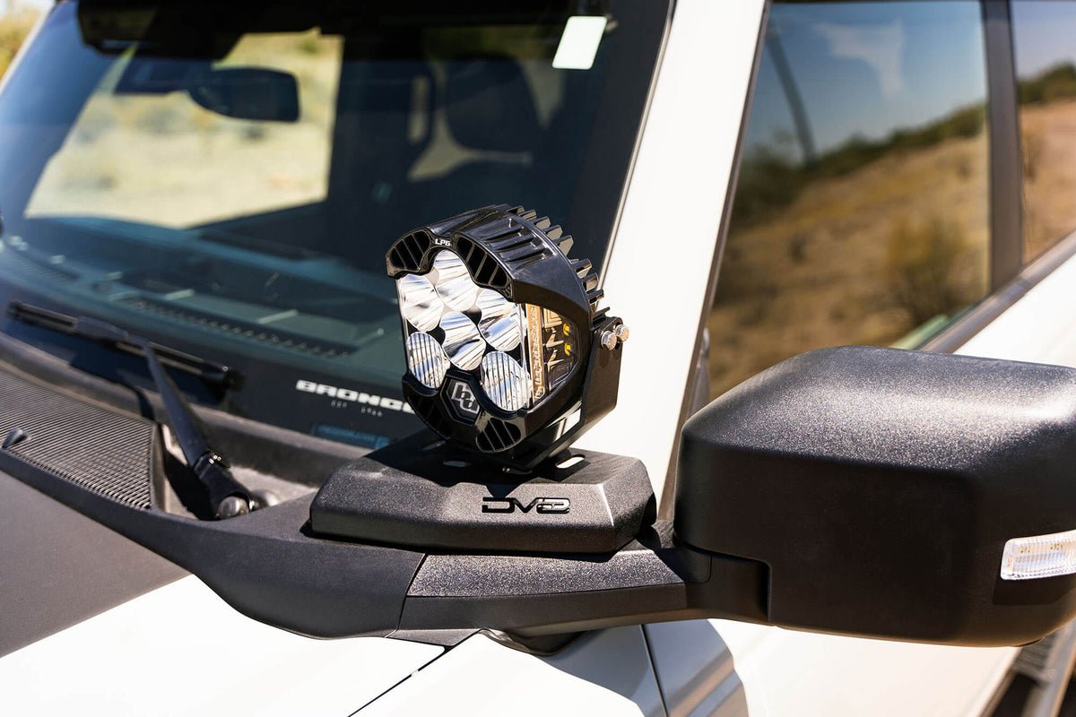 DV8 Offroad - 2021-22 Ford Bronco A-Pillar Pod Light Mounts? - LBBR-02