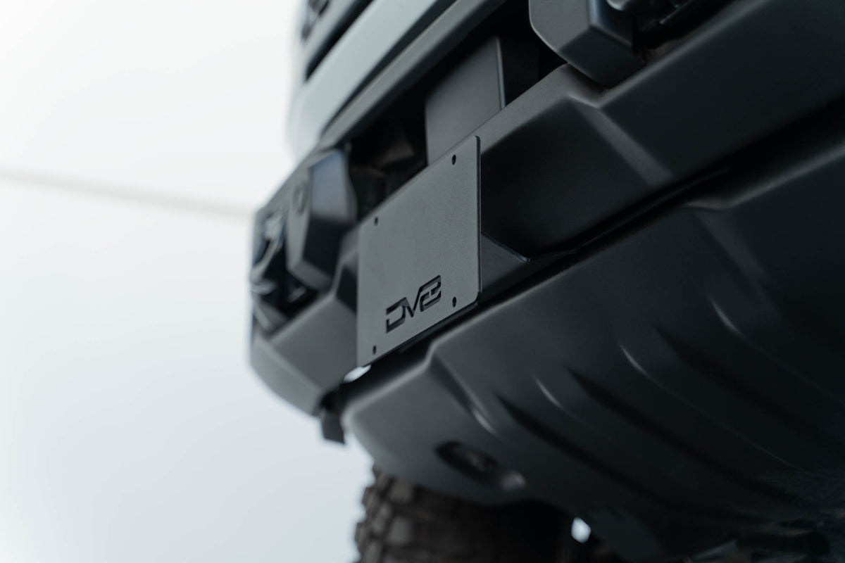 DV8 Offroad - Ford Bronco Capable Bumper Front License Plate Mount - LPBR-04