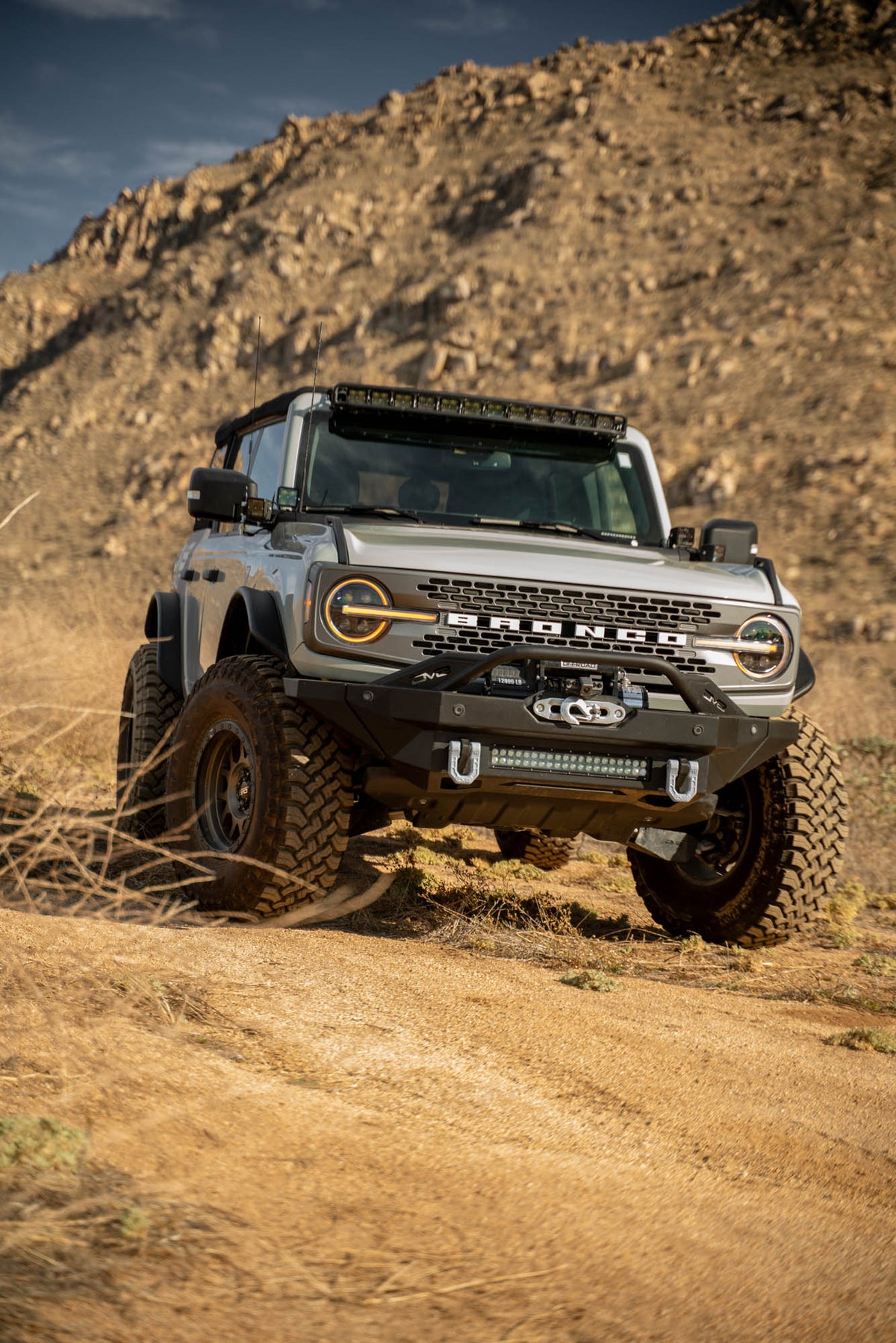 DV8 Offroad - Ford Bronco A-Pillar Dual Light Pod Drop Mounts - LBBR-08