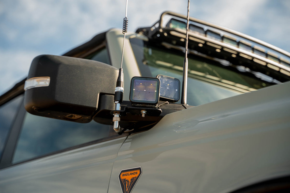 DV8 Offroad - Ford Bronco A-Pillar Dual Light Pod Drop Mounts - LBBR-08