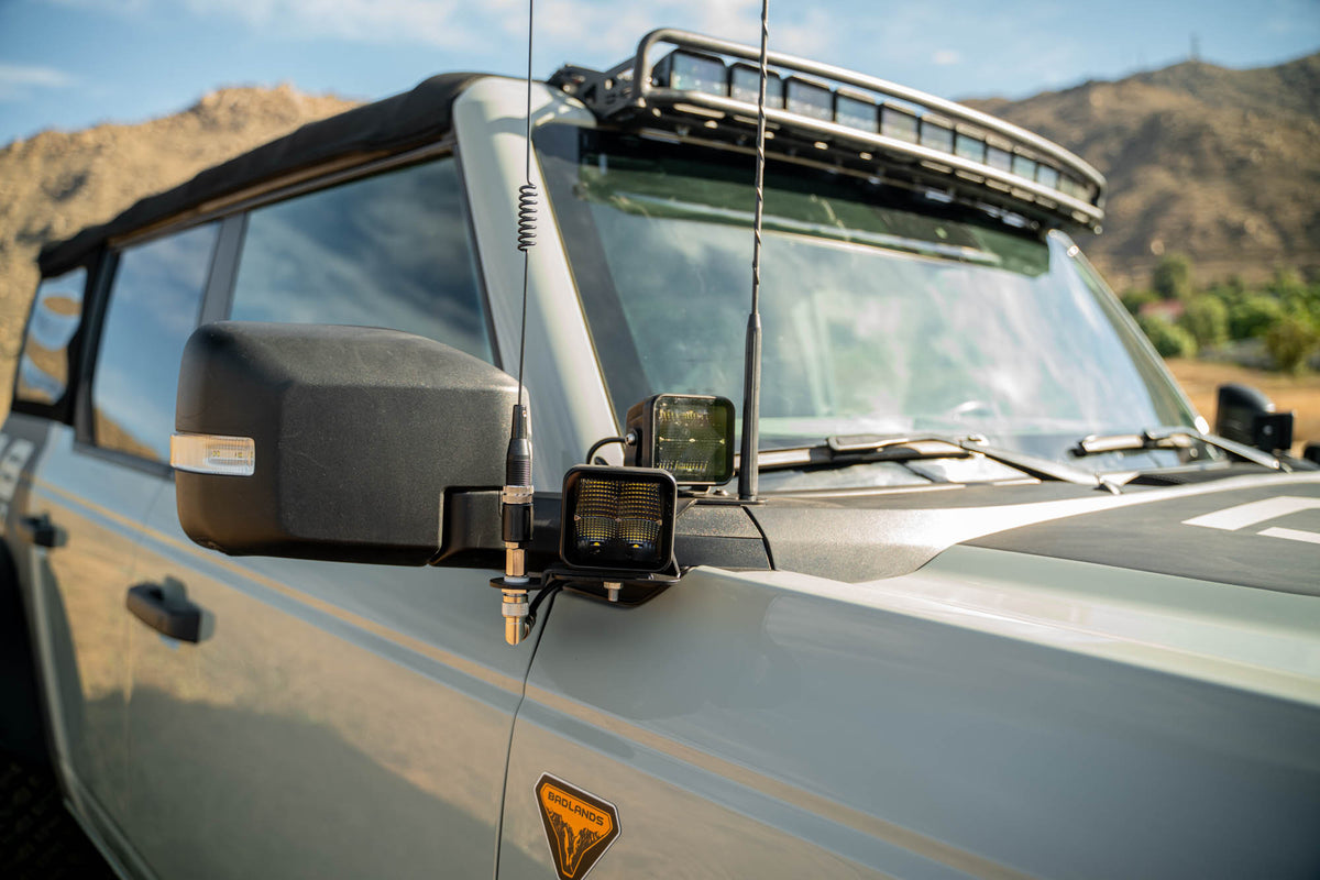 DV8 Offroad - Ford Bronco A-Pillar Dual Light Pod Drop Mounts - LBBR-08