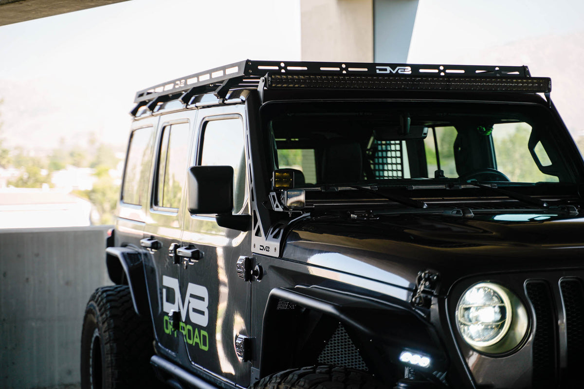 DV8 Offroad - Jeep Wrangler JL & Gladiator JT Light Bar Mount - LBJL-10