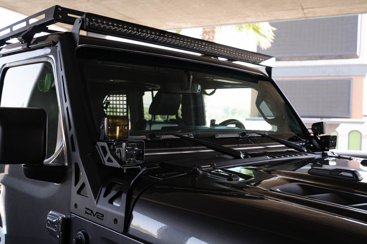 DV8 Offroad - Jeep Wrangler JL & Gladiator JT Light Bar Mount - LBJL-10
