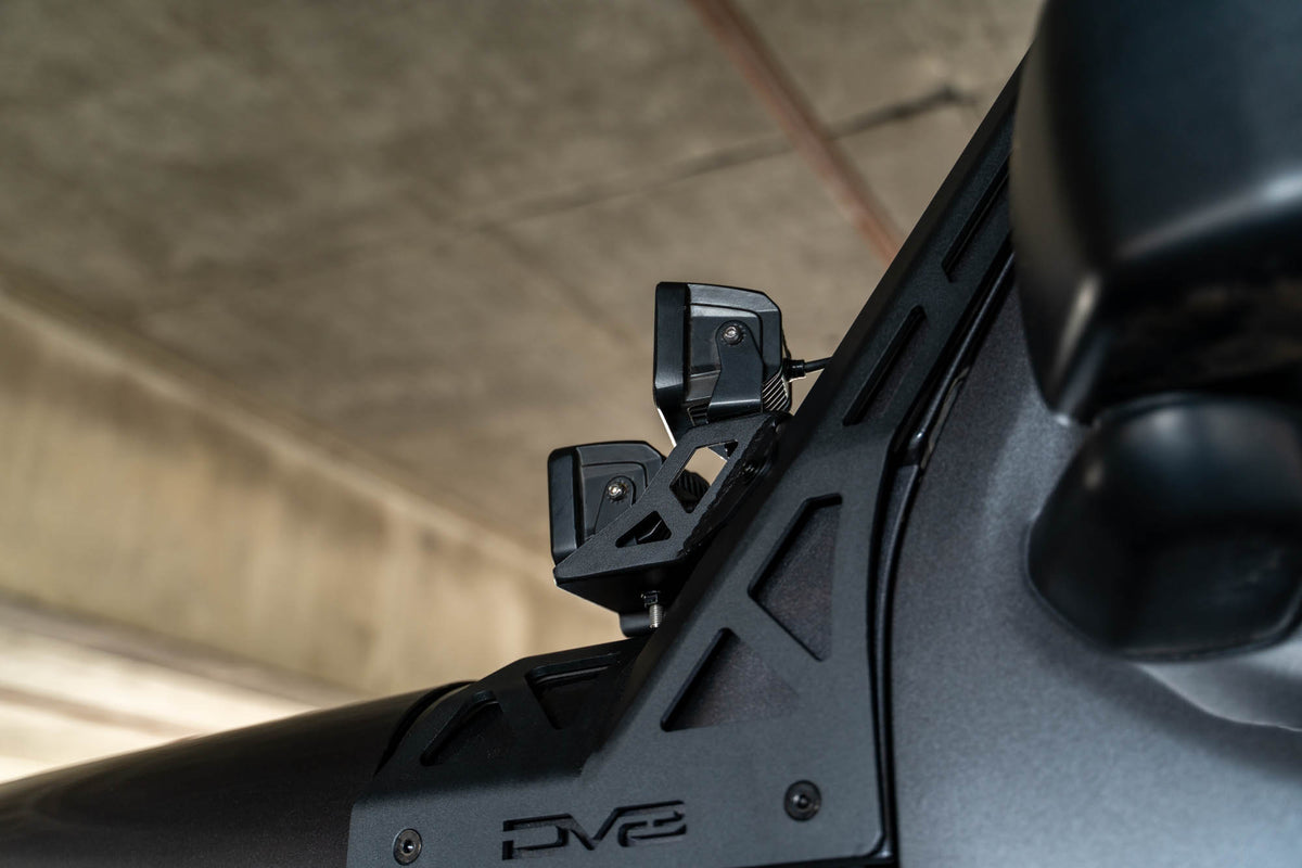 DV8 Offroad - Jeep Wrangler JL & Gladiator JT A-Pillar Dual Light Pod Mounts - LBJL-11