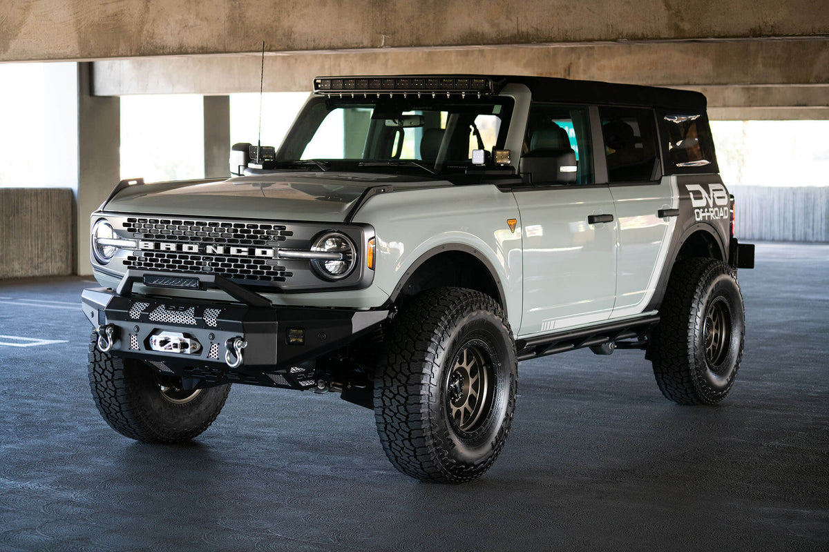 DV8 Offroad 21-25 Ford Bronco Bull Bar Add-On For DV8 Bumpers - Fits 13in Elite Series Light Bar - LBUN-01