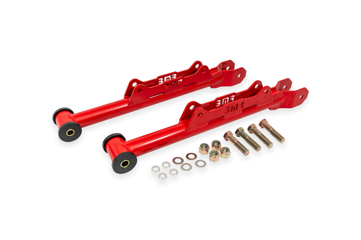 BMR 2010-2015 Chevrolet Camaro Rear DOM Lower Control Arms - Red - LCA355R