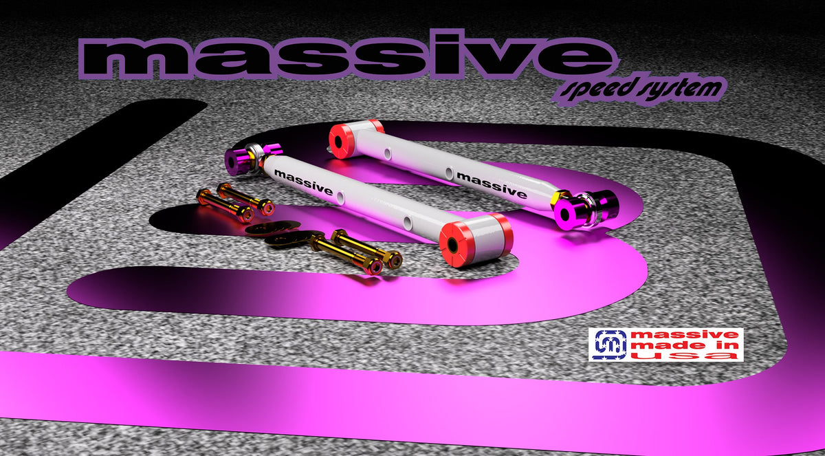 Massive Speed Race Spec Series Single Adjustable Rear Lower Control Arms 64-72 GM A Body MASS'16855