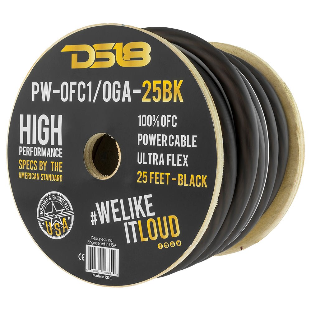 DS18 1/0-Gauge 25-Feet Camo Green - PW-OFC1/0GA-25CMGR - angle view