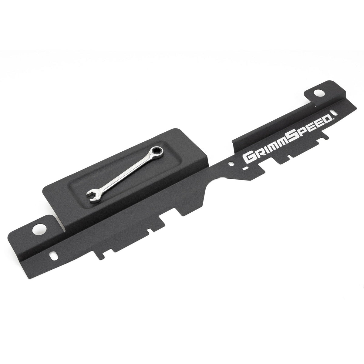 GrimmSpeed 05-09 Subaru Legacy/Outback Radiator Shroud w/Tool Tray - Textured Black - GRM096030