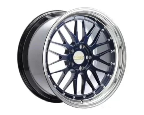 BBS LM 19x9.5 5x120 ET22 Navy Blue / Diamond Cut Lip Wheel 82mm PFS/Clip Required - LM434NB-BKBD