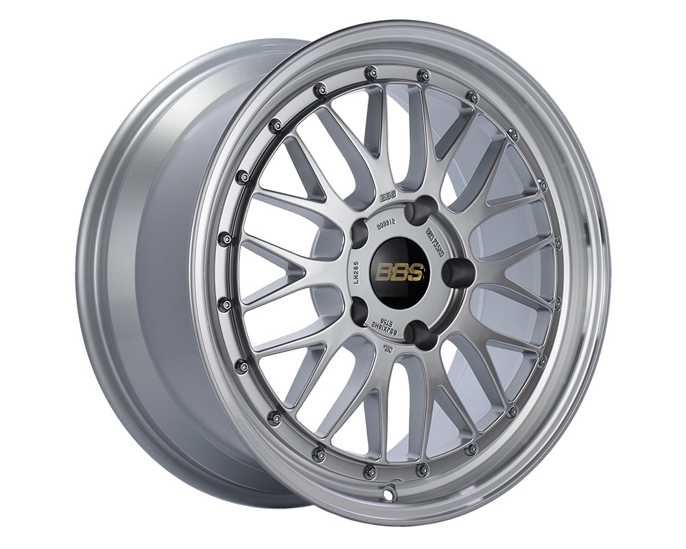 BBS LM 17x8 5x120 ET40 CB72.5 Diamond Silver Center / Diamond Cut Lip Wheel PFS/Clip Required - LM089DSPK